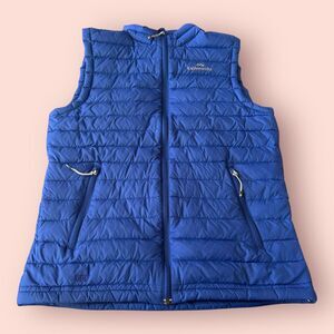 Kathmandu Duckdown 550 Loft Power Puffer Vest Mens Small Blue Lightweight Zip-Up